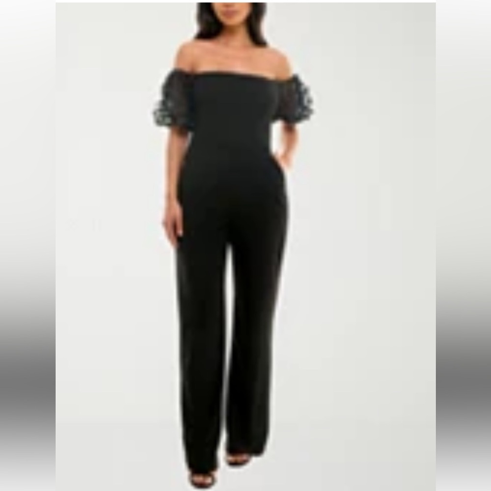 Blush Black Jumpsuit Romper Gauze. Size 2X